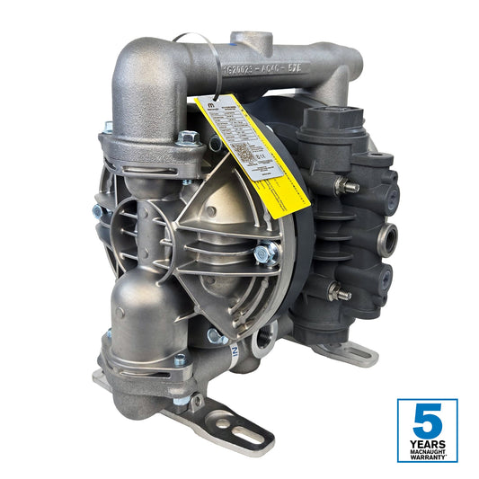 Max Flow Air Operated Double Diaphragm Pump 3/4 inches product image with 5 years warranty by Macnaught USA
