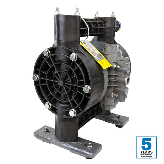 Max Flow Chemical Duty PVDF /Teflon Air Operated Double Diaphragm Pump 1" with 5 years warranty