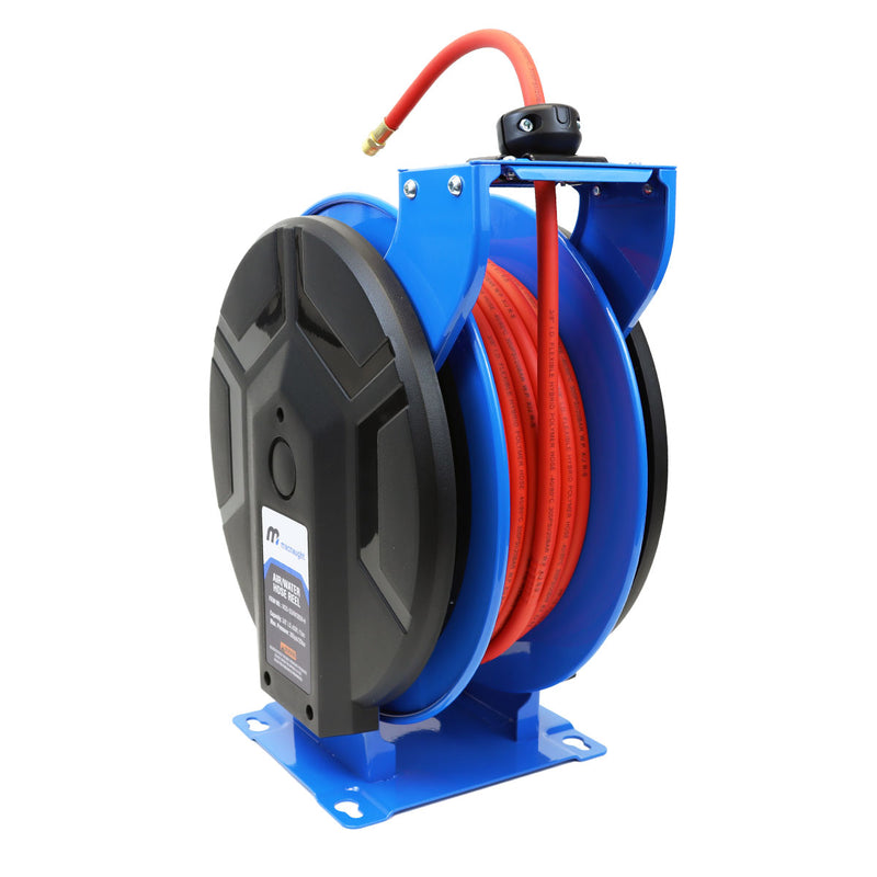 Macnaught M3 Heavy Duty Slow Retraction with cover Air Water Hose Reel 3/8” x 50 ft – PN
