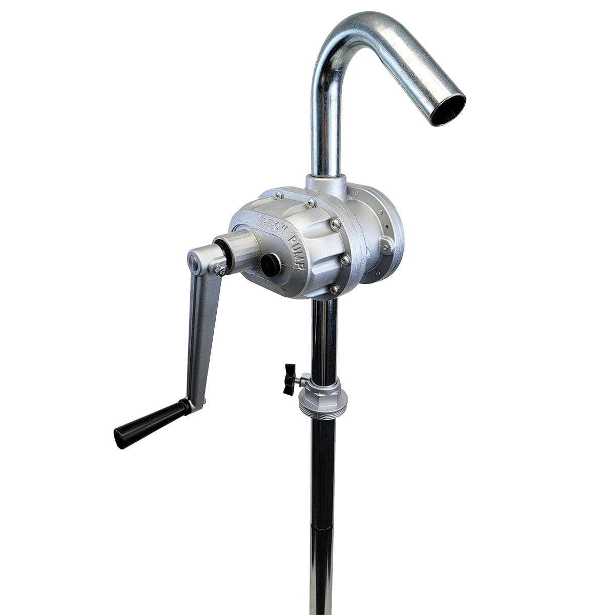 Wolflube Manual Oil Pump - Rotary - For 15 to 55 gal Drum - Free Flow Rate  1.30 gal/20 turns