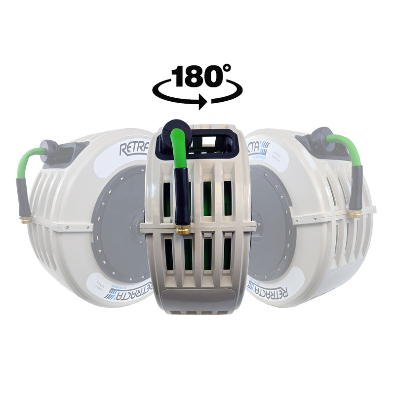 Retractable Garden Hose Reel - 82 Ft - Green Case - PN