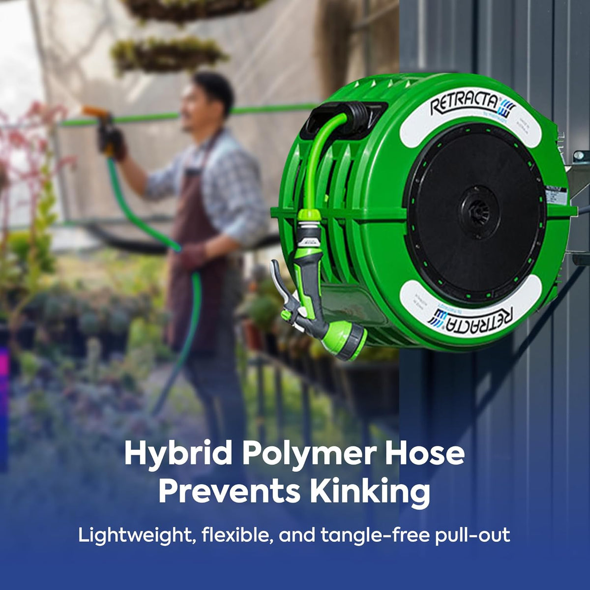 Garden Hose Reel - 82ft - Green Case | Macnaught USA