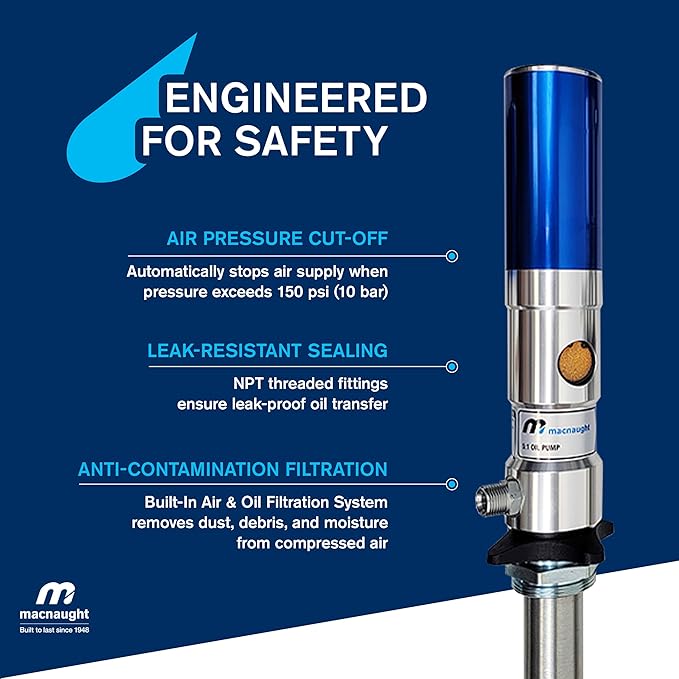 M3 Series 5:1 – 16 Gallon Air Operated Oil Pump - PN