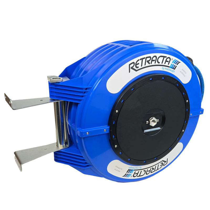 R3 Engineered Thermoplastic Heavy Duty Hose Reel Air Water Service  3/8 inch x 65 ft 300 PSI  Blue Case / Blue Hose  PN