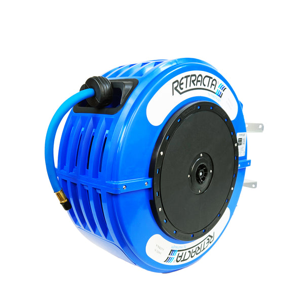 R3 Engineered Thermoplastic Heavy Duty Hose Reel Air Water Service  3/8 inch x 65 ft 300 PSI  Blue Case / Blue Hose  PN# AW365B-02