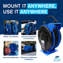 Macnaught Heavy Duty Slow Retraction UREA/DEF Hose Reel 3/4" X 30' Dual Pedestal Design With