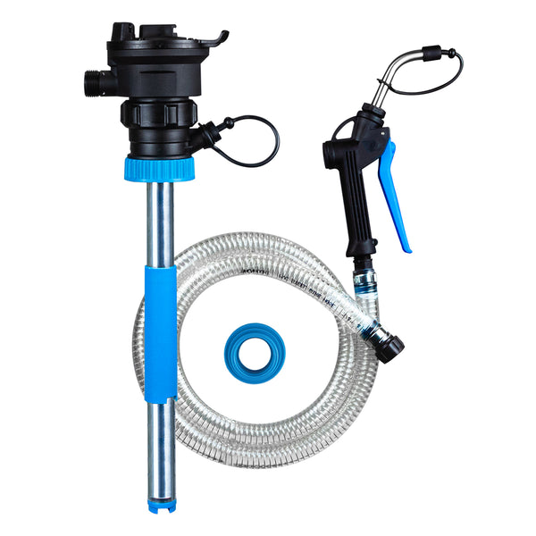 Lomana Manual Push-Type Oil Pump With Flexible Hose And Non-Drip Nozzle  Suitable For 5 Gallon Drums