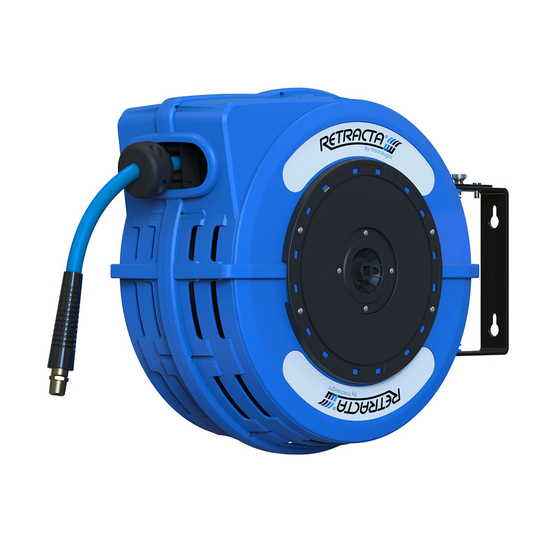 Macnaught C1 Retracta Heavy Duty Hose Reel for Air Water Service - 3/8 inch x 50 ft 300 PSI  Blue Case -  PN