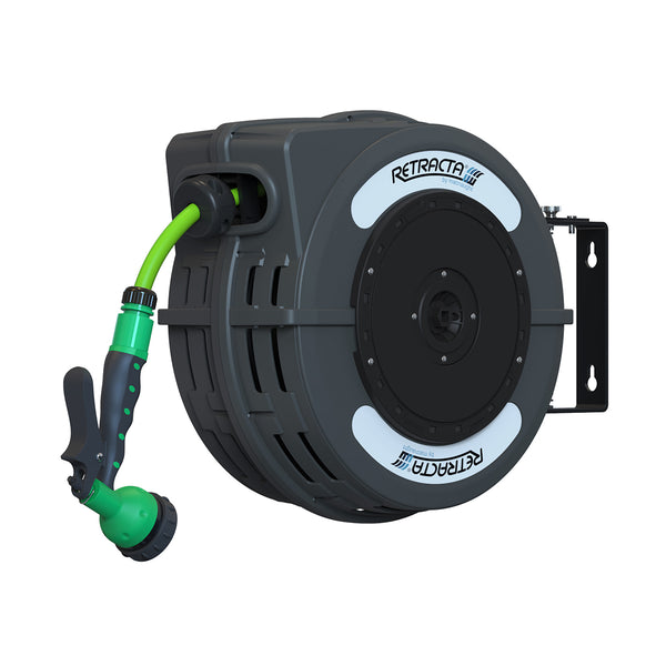 Retractable M3 Slow Retraction Air / Water Hose Reel 1/2” x 50 ft Hybrid  Polymer Hose