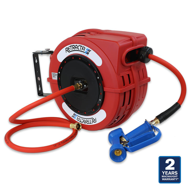 Heavy Duty Hose Reel Hot / Cold Water Service 1/2 inch x 40 ft 300 PSI