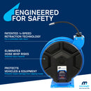 Macnaught M3 Slow Retraction Grease Safety Hose Reel 1/4” x 50 ft – PN