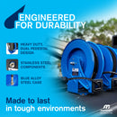 Macnaught M3 Slow Retraction Grease Safety Hose Reel 1/4” x 50 ft – PN