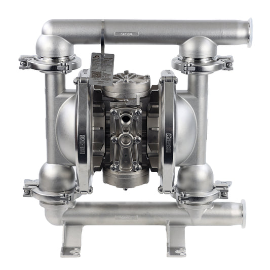Max Flow FDA Compliant  AOD Pump 1.5" Tri-Clamp  47.6 GPM  SS/Teflon Dia - PN# M-DDP25SW-024