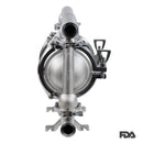 Max Flow FDA Compliant  AOD Pump 1.5" Tri-Clamp  47.6 GPM  SS/Teflon Dia - PN
