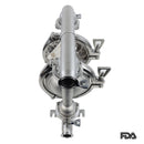 Max Flow FDA Compliant  AOD Pump 1.5" Tri-Clamp  47.6 GPM  SS/Teflon Dia - PN