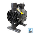 Max Flow Chemical Duty PVDF /Teflon Air Operated Double Diaphragm Pump 1"