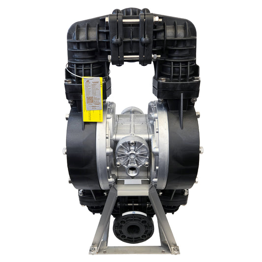 Max Flow Chemical Duty PVDF / Teflon Air Operated Double Diaphragm Pump 1½” ANSI FLG - 100GPM - PN# M-DDP38VT-02