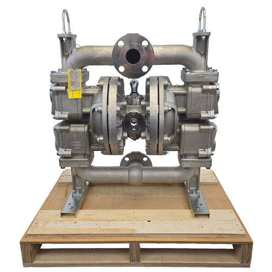 Max Flow Heavy Duty Flap Valve Air Operated Double Diaphragm Pump 2" ANSI FLG - 158 GPM 
