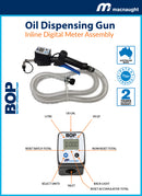 Oil Dispensing Gun - Inline Digital Meter - Macnaught USA