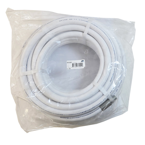 Retracta Flex Hot Wash 1/2" x 65' White Hose  PN# RH196S - Macnaught