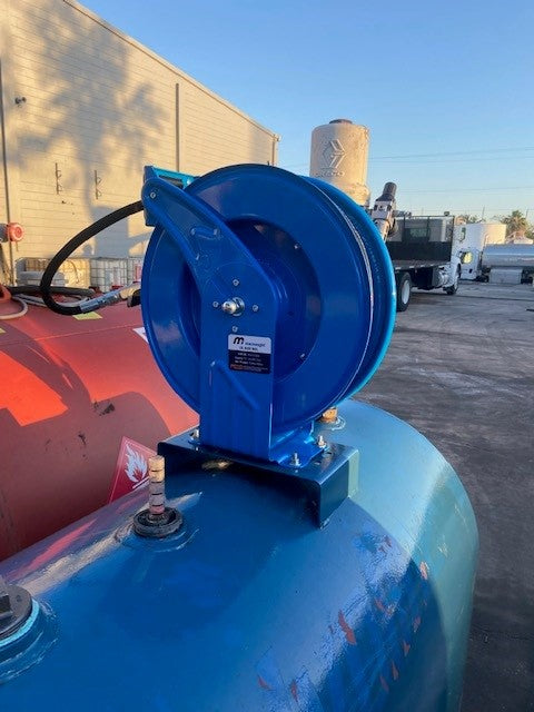 Industrial oil Hose Reel with 1/2in. x 50ft hose, 2320 PSI Shop and Truck Mount Duty  PN