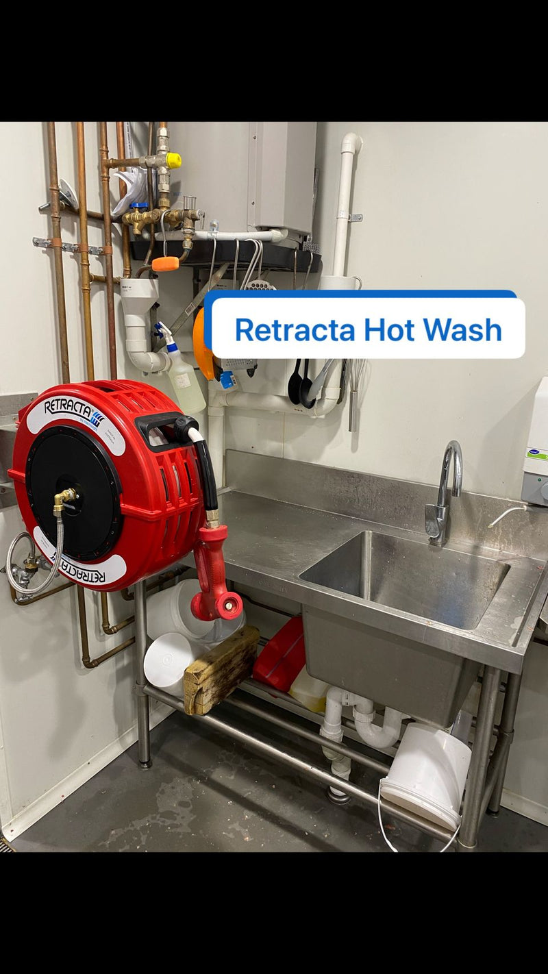 Macnaught Retracta Hot Wash - 1/2” x 65 ft Hose & Adjustable Speed Return