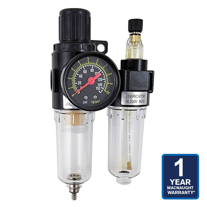 M3 Filter Regulator and Gauge with Lubricator