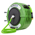 Retractable Garden Hose Reel - 82 Ft - Green Case - PN# DR482G-05