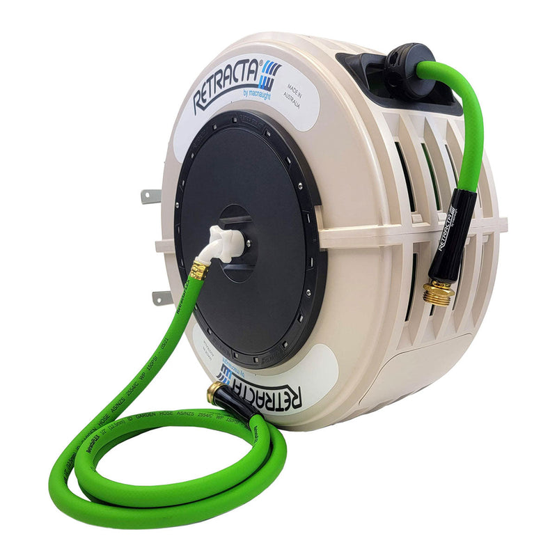 65Ft Auto Rewind Garden Water Hose Reel Retractable Automatic Wall Mount  Outdoor Spray Water 