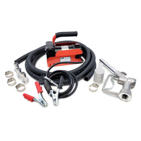 M3 12V 10 GPM 3/4” Portable Diesel Fuel Transfer Pump Kit - Macnaught