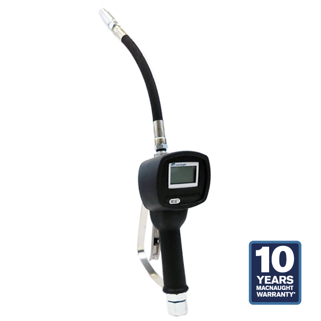 Macnaught Electronic Metered Oil Control Gun with Flex Extension - 10 Years Warranty