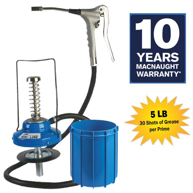 Portable Foot Operated Grease Pump – MINILUBE + 5LB container - 10 Years Warranty