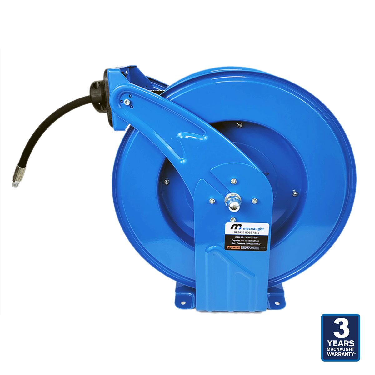 Metal Retractable Grease Hose Reel Macnaught USA